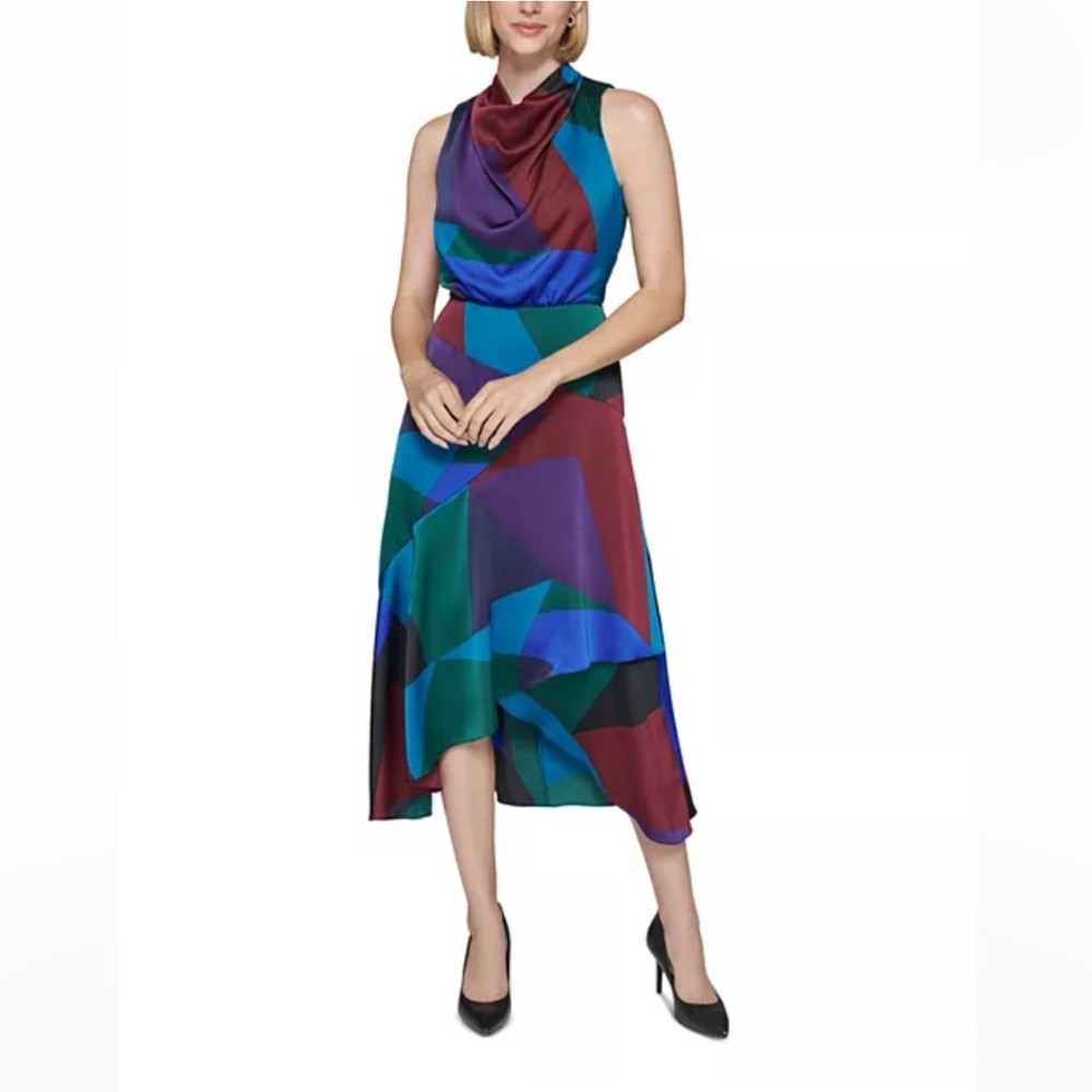 ➕Karl Lagerfeld Satin Midi Dress